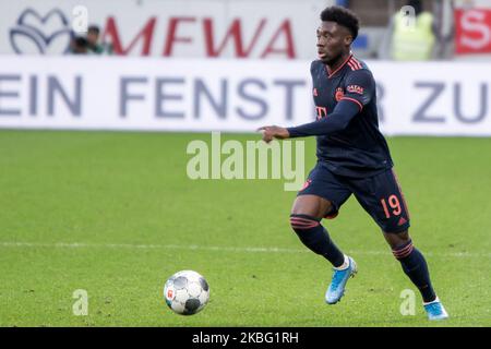 Alphonso Davies du FC Bayern München pendant la 1. Match de Bundesliga entre 1. FSV Mayence 05 et FC Bayern München à l'Opel Arena sur 01 février 2020 à Mayence, Allemagne. (Photo de Peter Niedung/NurPhoto) Banque D'Images