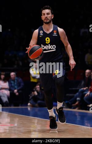 Leo Westermann de Fenerbahce Beko Istanbul en action pendant le match de basketball de l'Euroligue entre Zenit St Petersbourg et Fenerbahce Beko Istanbul sur 5 février 2020 au Palais des sports de Yubileyny à Saint-Pétersbourg, Russie. (Photo de Mike Kireev/NurPhoto) Banque D'Images