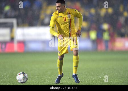 Adrian Petre de Roumanie U21 en action pendant le match de l'UEFA U21 championnat entre la Roumanie U21 contre la Finlande U21, à Voluntari, Roumanie, sur 14 novembre 2019. (Photo par Alex Nicodim/NurPhoto) Banque D'Images