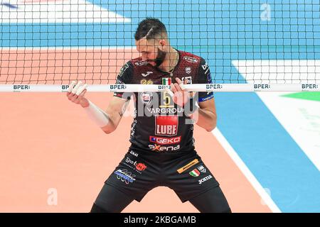 JUANTORENA Osmany lors du match de la Ligue italienne de volley-ball entre Leo Shoes Modène et Cucine Lube Civitanova à Palapanini sur 5 février 2020 à Modène, Italie. (Photo par Emmanuele Ciancaglini/NurPhoto) Banque D'Images