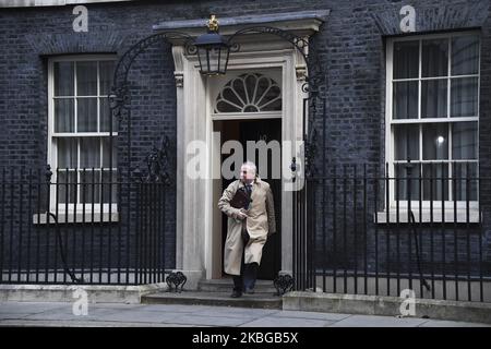 Le procureur général de Grande-Bretagne Geoffrey Cox part après avoir assisté à la réunion hebdomadaire du Cabinet au 10 Downing Street, Londres on 6 février 2019. (Photo par Alberto Pezzali/NurPhoto) Banque D'Images