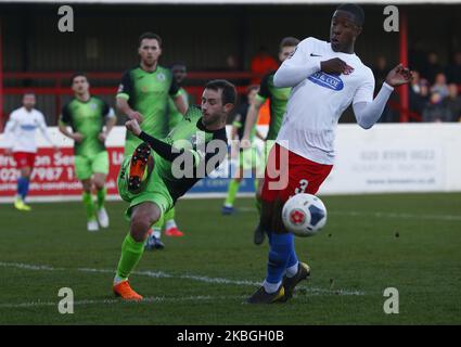 Adam Thomas du comté de Stockport pendant le match de la Ligue nationale de Vanarama entre Dagenham et Redbridge FC et le comté de Stockport au stade de construction de Chigwell à Dagenham, Angleterre sur 08 février 2020 (photo par action Foto Sport/NurPhoto) Banque D'Images