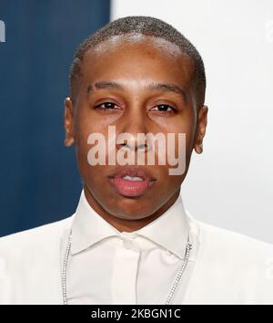 BEVERLY HILLS, LOS ANGELES, CALIFORNIE, États-Unis - FÉVRIER 09: Lena Waithe arrive à la Vanity Fair Oscar Party 2020 qui s'est tenue au Wallis Annenberg Center for the Performing Arts on 9 février 2020 à Beverly Hills, Los Angeles, Californie, États-Unis. (Photo par Xavier Collin/image Press Agency/NurPhoto) Banque D'Images