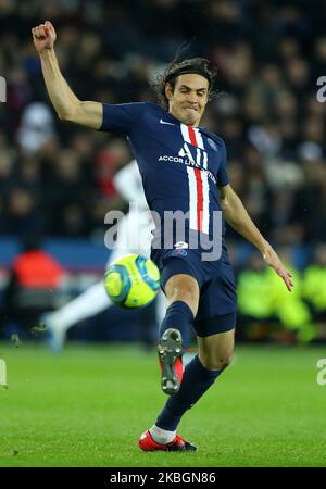 Edinson Cavani de Paris Saint-Germain lors du match de football de la Ligue 1 Conforama Paris Saint-Germain v Olympique Lyonnais au Parc des Princes de Paris, France sur 9 février 2020 (photo de Matteo Ciambelli/NurPhoto) Banque D'Images