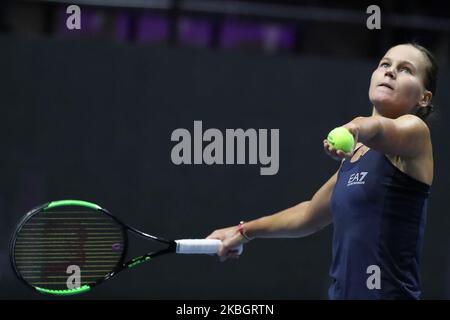 Kudermetova Veronika (Russie) lors d'un match contre Putintzeva Julia (Kazakstan) pour le tournoi de Trophée des dames 2020 à Saint-Pétersbourg, Russie, sur 11 février 2020. (Photo de Valya Egorshin/NurPhoto) Banque D'Images