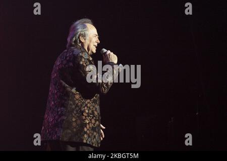 Joan Manuel Serrat, chanteuse et compositeur espagnole, se produit sur scène au Wizink Centre 11 février 2020 de Madrid, en Espagne. (Photo par Oscar Gonzalez/NurPhoto) Banque D'Images