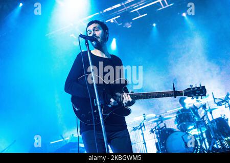 Tom Smith du groupe de rock anglais Editors se produit en direct à Alcatraz à Milan, Italie, sur 12 février 2020 (photo de Mairo Cinquetti/NurPhoto) Banque D'Images