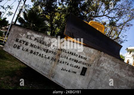 Vue sur le 'Armored train' (Tren Blindado) à Santa Clara, Cuba, sur 22 janvier 2020. 'Armored train' (Tren Blindado) est un mémorial national et un musée situé près du dépôt de la gare de Santa Clara. (Photo de Manuel Romano/NurPhoto) Banque D'Images