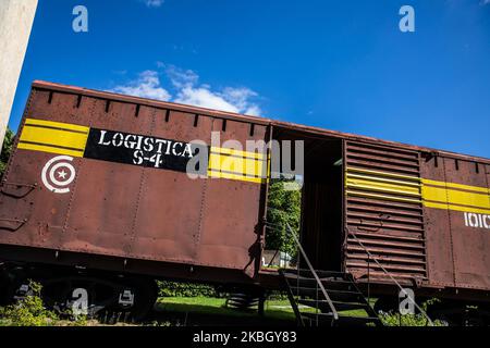 Vue sur le 'Armored train' (Tren Blindado) à Santa Clara, Cuba, sur 22 janvier 2020. 'Armored train' (Tren Blindado) est un mémorial national et un musée situé près du dépôt de la gare de Santa Clara. (Photo de Manuel Romano/NurPhoto) Banque D'Images