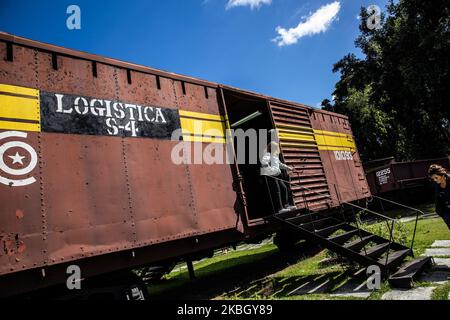 Vue sur le 'Armored train' (Tren Blindado) à Santa Clara, Cuba, sur 22 janvier 2020. 'Armored train' (Tren Blindado) est un mémorial national et un musée situé près du dépôt de la gare de Santa Clara. (Photo de Manuel Romano/NurPhoto) Banque D'Images