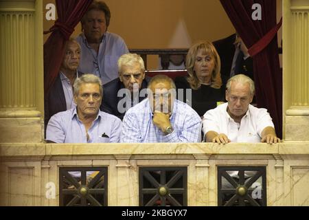 Hector Daer regarde pendant que le ministre argentin de l'économie, Martin Guzman, parle au Congrès de la situation économique du pays et du plan d'endettement sur 12 février 2020 à Buenos Aires, en Argentine. (Photo de Matías Baglietto/NurPhoto) Banque D'Images