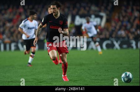 Sime Vrsaljko de l'Atletico de Madrid pendant le match de la Liga Santander entre Valence et Atletico de Madrid à l'Estadio de Mestalla sur 14 février 2020 à Valence, Espagne (photo de Maria José Segovia/NurPhoto) Banque D'Images