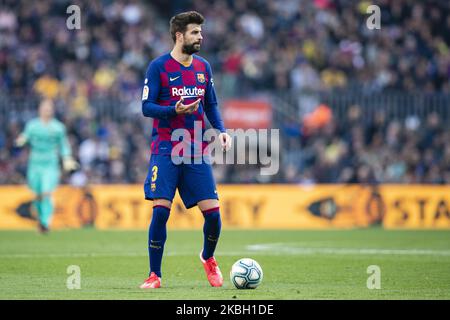 03 Gérard pique d'Espagne du FC Barcelone pendant le match de la Liga Santander entre le FC Barcelone et Getafe CF au stade Camp Nou sur 15 février 2020 à Barcelone, Espagne. (Photo par Xavier Bonilla/NurPhoto) Banque D'Images