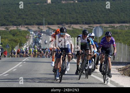 Angel Madrazo Ruiz de l'Espagne et Burgos - BH et Verza Riccardo de l'Italie et Kometa Xstra Cycling Team He 40th Vuelta a Murcia 2020, Stage 2 a 179,6 km de Santomera à Murcia 179,6 KM sur 15 février 2020 à Murcia, Espagne. (Photo de Jose Breton/Pics action/NurPhoto) Banque D'Images