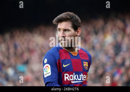 Leo Messi pendant le match entre le FC Barcelone et Getafe CF, correspondant à la semaine 24 de la Liga Santander, joué au Camp Nou Stadium, le 15th février 2020, à Barcelone, Espagne. -- (photo par Urbanandsport/NurPhoto) Banque D'Images