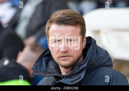 Maik Franz de Magdeburg regarde avant 3. Match de Bundesliga entre 1. FC Magdebourg et Chemnitzer FC à la MDCC-Arena sur 15 février 2020 à Magdebourg, Allemagne. (Photo de Peter Niedung/NurPhoto) Banque D'Images