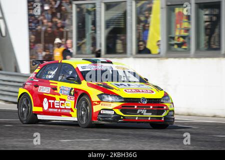 Perico Turati pilotant le VW Polo GTI PA Racing R5 est en compétition lors du spectacle de sport automobile 'Adria Rally Show 2020' sur le circuit de Smergoncino, Rovigo, Italie sur 15 février 2020. (Photo par Marco Serena/NurPhoto) Banque D'Images