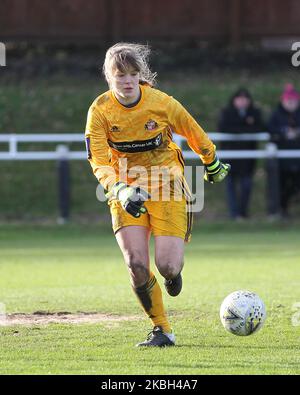 Claudia moan de Sunderland Dames lors de la coupe FA féminine SSE Cinquième manche du match entre Sunderland Dames et Birmingham City Women à Eppleton Colliery Welfare, Hetton le Hole, le dimanche 16th février 2020. (Photo de Mark Fletcher/MI News/NurPhoto) Banque D'Images