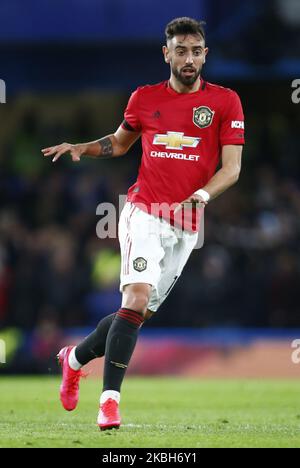 Bruno Fernandes de Manchester United lors de la première ligue anglaise entre Chelsea et Manchester United au stade Stanford Bridge, Londres, Angleterre, le 17 février 2020 (photo par action Foto Sport/NurPhoto) Banque D'Images