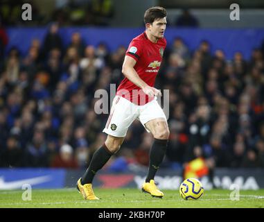 Harry Maguire de Manchester United en action lors de la première ligue anglaise entre Chelsea et Manchester United au stade de Stanford Bridge, Londres, Angleterre, le 17 février 2020 (photo par action Foto Sport/NurPhoto) Banque D'Images