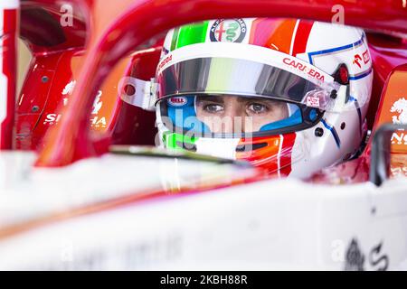 GIOVINAZZI Antonio (ita), course Alfa Romeo C38, portrait lors des épreuves d'hiver de Formule 1 au circuit de Barcelone - Catalunya sur 19 février 2020 à Barcelone, Espagne. (Photo par Xavier Bonilla/NurPhoto) Banque D'Images