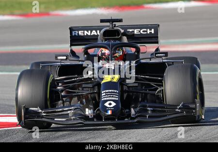 Esteban Ocon et la Renault RS 20 pendant le jour 1 des essais de la formule 1, le 19 février 2020, à Barcelone, Espagne. (Photo par Urbanandsport/NurPhoto) Banque D'Images