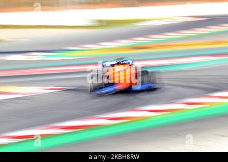 Carlos Sainz et la McLaren MCL 35 pendant le jour 1 des tests de la formule 1, le 19 février 2020, à Barcelone, Espagne. -- (photo par Urbanandsport/NurPhoto) Banque D'Images