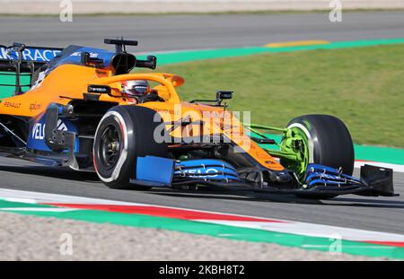 Carlos Sainz et la McLaren MCL 35 pendant le jour 1 des tests de la formule 1, le 19 février 2020, à Barcelone, Espagne. -- (photo par Urbanandsport/NurPhoto) Banque D'Images