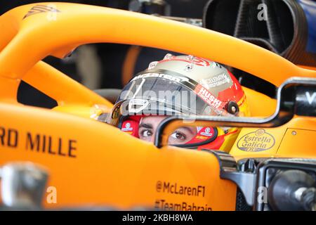 Carlos Sainz et la McLaren MCL 35 pendant le jour 1 des tests de la formule 1, le 19 février 2020, à Barcelone, Espagne. -- (photo par Urbanandsport/NurPhoto) Banque D'Images