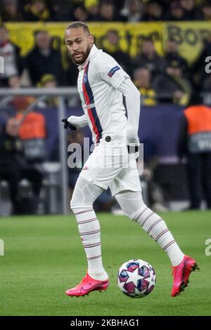 Neymar du PSG lors de la Ligue des champions de l'UEFA, le 16 dernier, match de football de première jambe Borussia Dortmund contre le FC Paris Saint-Germain à Dortmund, en Allemagne, sur 18 février 2020. (Photo de Peter Niedung/NurPhoto) Banque D'Images