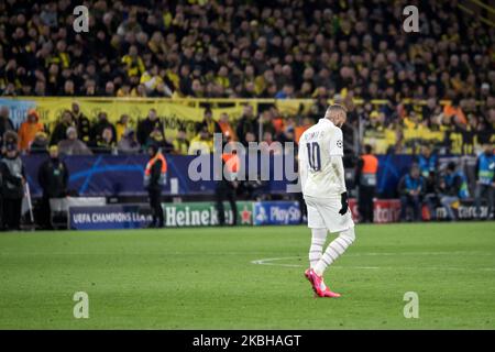 Neymar du PSG lors de la Ligue des champions de l'UEFA, le 16 dernier, match de football de première jambe Borussia Dortmund contre le FC Paris Saint-Germain à Dortmund, en Allemagne, sur 18 février 2020. (Photo de Peter Niedung/NurPhoto) Banque D'Images