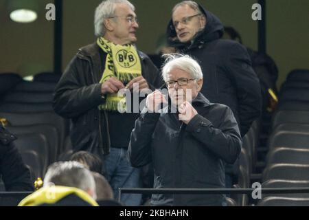 Dr. Reinhard Rauball, Président de BVB regarde pendant la Ligue des champions de l'UEFA, 16, premier match de football de jambe Borussia Dortmund / FC Paris Saint-Germain à Dortmund, Allemagne, sur 18 février 2020. (Photo de Peter Niedung/NurPhoto) Banque D'Images