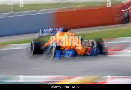 Lando Norris et la McLaren MCL 35 pendant le jour 2 des tests de la formule 1, le 20 février 2020, à Barcelone, Espagne. -- (photo par Urbanandsport/NurPhoto) Banque D'Images