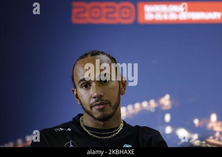 HAMILTON Lewis (gbr), Mercedes AMG Petronas F1 W11, portrait lors des épreuves d'hiver de Formule 1 au circuit de Barcelone - Catalunya sur 20 février 2020 à Barcelone, Espagne. (Photo par Xavier Bonilla/NurPhoto) Banque D'Images