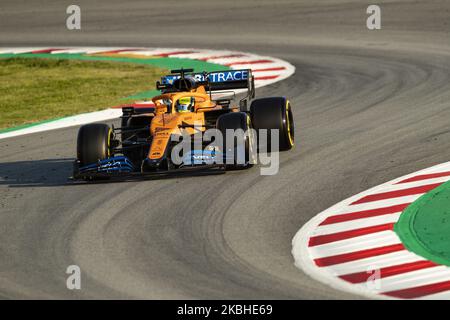 04 NORRIS Lando (gbr), McLaren Renault F1 MCL35, action lors des épreuves d'hiver de Formule 1 au circuit de Barcelone - Catalunya sur 21 février 2020 à Barcelone, Espagne. (Photo par Xavier Bonilla/NurPhoto) Banque D'Images