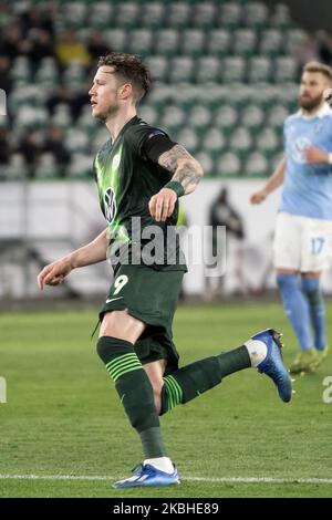 Wout Weghorst de Wolfsburg lors de l'UEFA Europa League, 32 dernières, match de football de première jambe VfL Wolfsburg contre Malmö FF à Wolfsburg, Allemagne, sur 20 février 2020. (Photo de Peter Niedung/NurPhoto) Banque D'Images