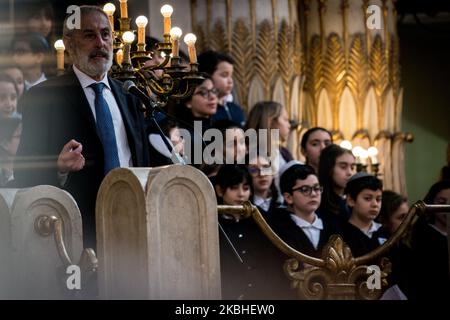 Riccardo Shmuel Di Segni à la communauté juive de Rome au temple principal, sur 21 février 2020 à Rome, Italie (photo d'Andrea Ronchini/NurPhoto) Banque D'Images