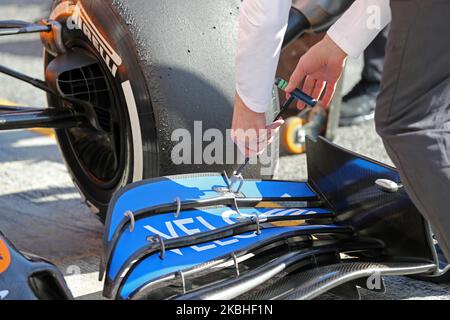 Carlos Sainz et la McLaren MCL 35 pendant le jour 3 des tests de la formule 1, le 21 février 2020, à Barcelone, Espagne. (Photo par Urbanandsport/NurPhoto) Banque D'Images