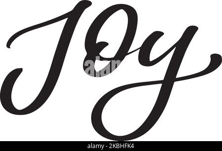 Vecteur de texte Joy écrit avec une typographie élégante Illustration de Vecteur