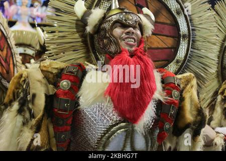 Premier jour des défilés des écoles de samba du carnaval de la ville de São Paulo, ce samedi. 22 février 2020. (Photo de Fabio Vieira/FotoRua/NurPhoto) Banque D'Images