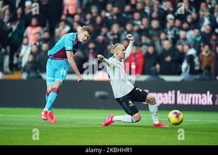 Alexandre Sörloth de Trabzonspar S01 pendant Besiktas contre Trabzonspar le Parc de Vodafone, Istanbul, Turquie sur 22 février 2020. (Photo par Ulrik Pedersen/NurPhoto) Banque D'Images