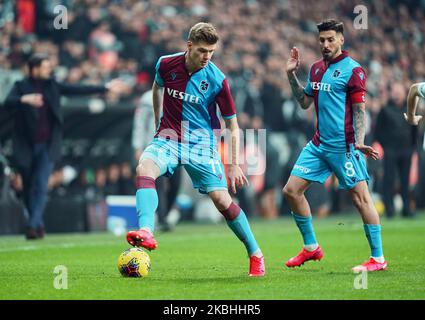 Alexandre Sörloth de Trabzonspar Besiktas contre Trabzonspar le Parc de Vodafone, Istanbul, Turquie sur 22 février 2020. (Photo par Ulrik Pedersen/NurPhoto) Banque D'Images