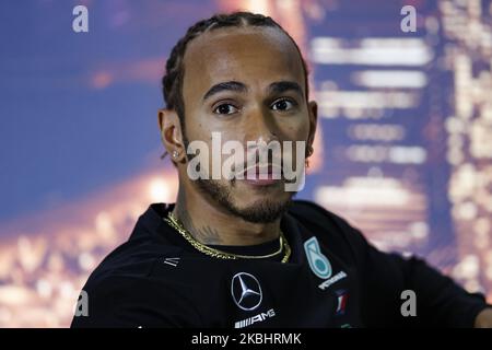 HAMILTON Lewis (gbr), Mercedes AMG Petronas F1 W11, portrait lors des épreuves d'hiver de Formule 1 au circuit de Barcelone - Catalunya sur 20 février 2020 à Barcelone, Espagne. (Photo par Xavier Bonilla/NurPhoto) Banque D'Images