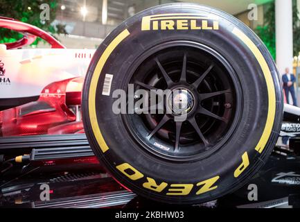 Bolid Alfa Romeo C39 lors de la présentation de l'équipe d'Alfa Romeo Racing Orlen lors de la journée des médias de l'équipe F1 à Varsovie, en Pologne, sur 24 février 2020. (Photo par Foto Olimpik/NurPhoto) Banque D'Images