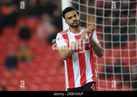 Jordan Willis de Sunderland lors du match Sky Bet League 1 entre Sunderland et Fleetwood Town au stade de Light, Sunderland, le mardi 25th février 2020. (Photo de Mark Fletcher/MI News/NurPhoto) Banque D'Images