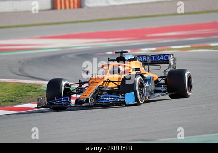 Carlos Sainz et la McLaren MCL 35 pendant le jour 4 des tests de la formule 1, le 26 février 2020, à Barcelone, Espagne. -- (photo par Urbanandsport/NurPhoto) Banque D'Images