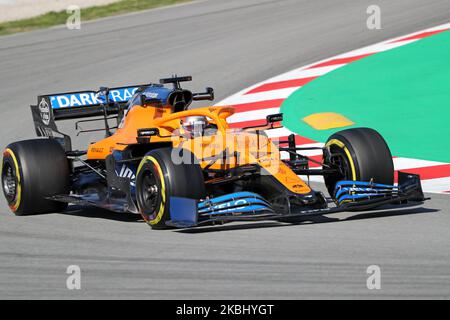 Carlos Sainz et la McLaren MCL 35 pendant le jour 4 des tests de la formule 1, le 26 février 2020, à Barcelone, Espagne. -- (photo par Urbanandsport/NurPhoto) Banque D'Images