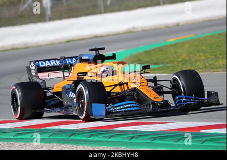 Carlos Sainz et la McLaren MCL 35 pendant le jour 4 des tests de la formule 1, le 26 février 2020, à Barcelone, Espagne. -- (photo par Urbanandsport/NurPhoto) Banque D'Images