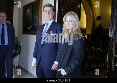 Cayetano Martinez de Irujo et Genoveva Casanova assiste à l'événement de Cayetano Martinez de Irujo reçoit la médaille d'honneur de l'Académie nationale royale de médecine sur 26 février 2020 à Madrid, Espagne. (Photo par Oscar Gonzalez/NurPhoto) Banque D'Images