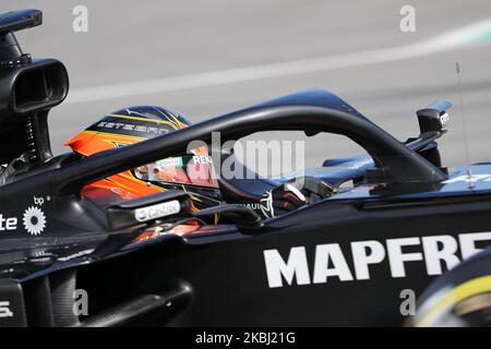 Esteban Ocon et la Renault RS 20 pendant le jour 5 des essais de la formule 1, le 27 février 2020, à Barcelone, Espagne. (Photo de Joan Valls/Urbanandsport /NurPhoto) Banque D'Images